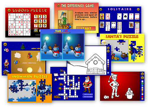 From December 1st: Online Games, Puzzles, Crosswords, Christmas screensavers...